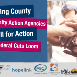 King County Community Action Agencies call for action
