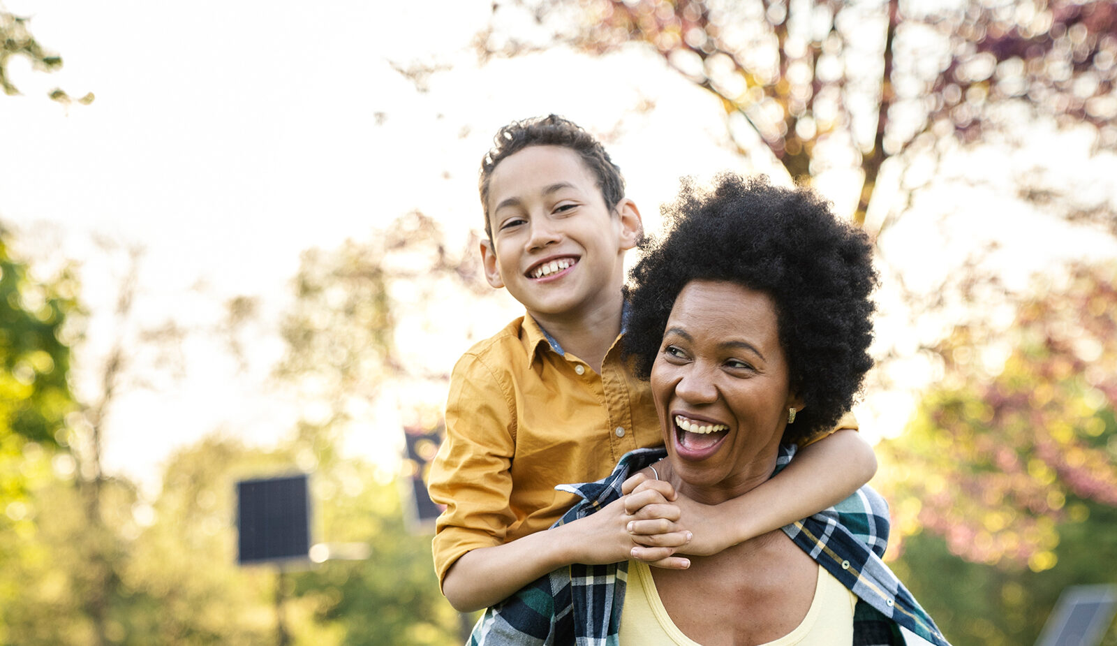 Happy moments shared between a child and an adult.