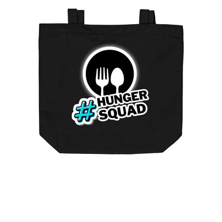 Black tote bag with 