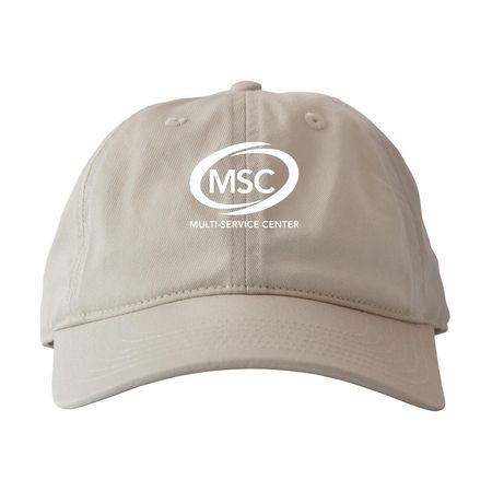 Light-colored baseball cap with 